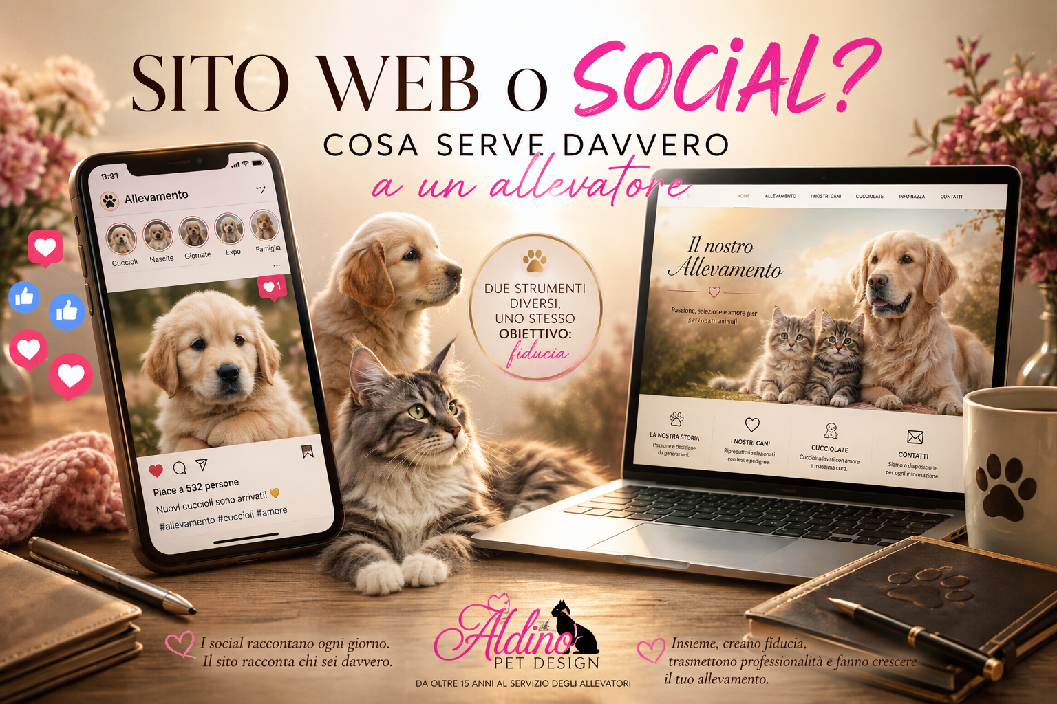 Sito web o social per allevatori – Aldino Pet Design